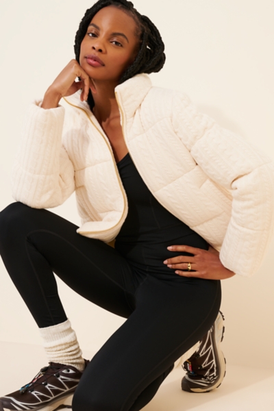 Brigitte Cable Knit Puffer Jacket | Nuuly
