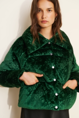 Yasmin Velvet Puffer Jacket | Nuuly