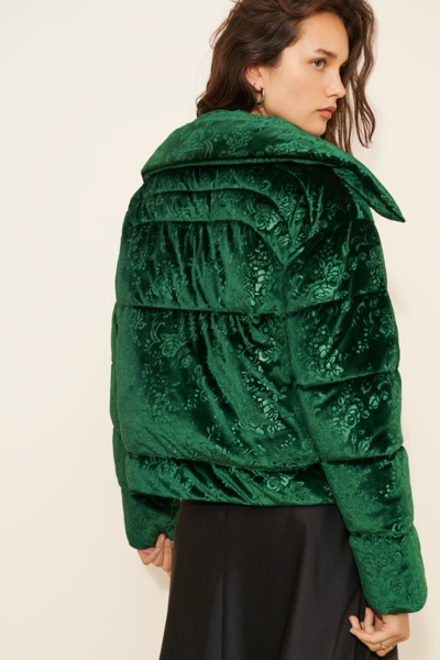 Yasmin Velvet Puffer Jacket | Nuuly