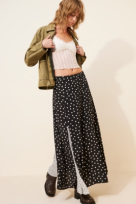 Mix-Print Polka-Dot Maxi Skirt | Nuuly