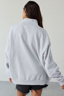 2004 Leopard Print Graphic Fleece Mock Neck Pullover