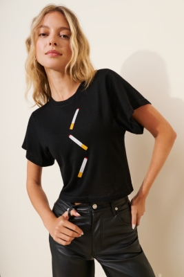 Cigarettes Tシャツ 黒 Cigarettes Wool Blend Tommy Tee | Nuuly