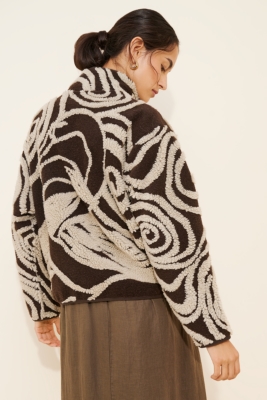 Swirls Jacquard Zip Jacket | Nuuly