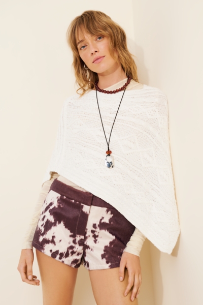 Aspen Cable Knit Poncho | Nuuly