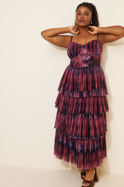 Tulle Print Maxi Dress | Nuuly