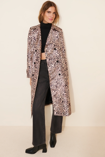 Metallic Leopard Trench Coat | Nuuly