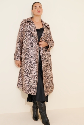 Metallic Leopard Trench Coat | Nuuly