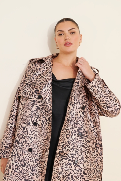 Metallic Leopard Trench Coat | Nuuly