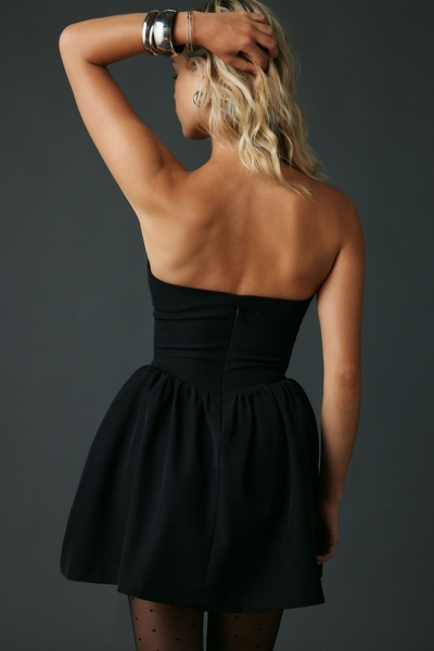 white christmas dresses James Black Corset Crepe Mini Dress - US 12 main image 0