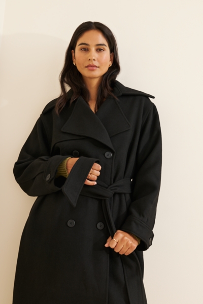 C.E 22SS NYLON OVERCOAT L 撥水 ブラック 黒 美品 C/meo Collective Director Trench Coat | Urban Outfitters