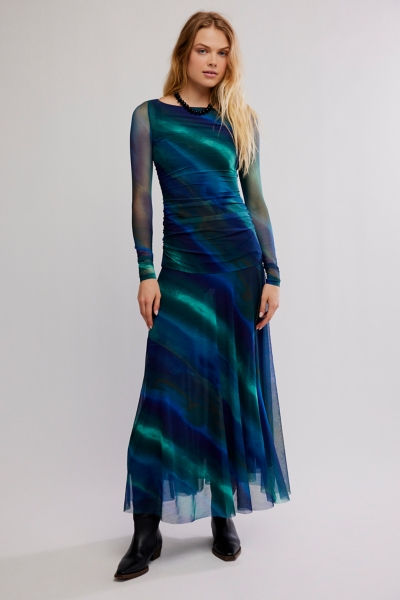green knitted midi dress Collared Rib Knit Midi Dress Hunter Green / S