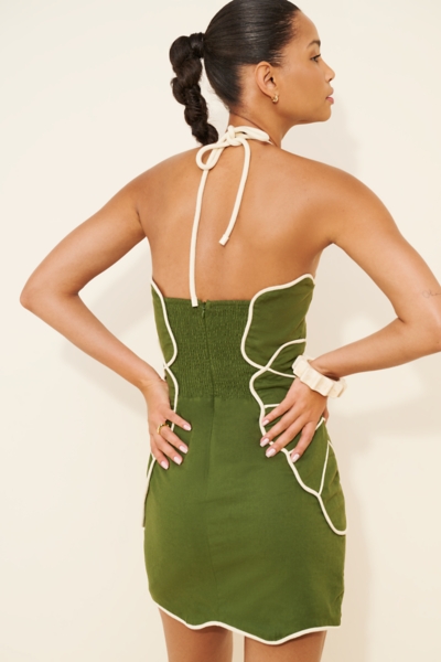 rhude cut out dress RHUDE cut-out Layered Maxi Dress | Black