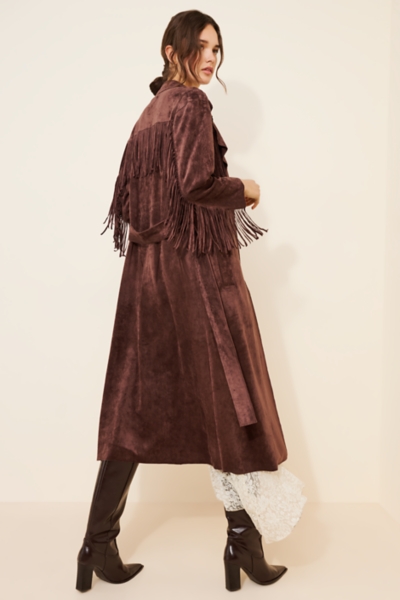 Hot Fudge Fringe Trench Coat | Nuuly