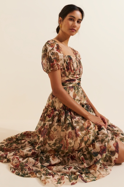 Ruffle Midi Tier Dress | Nuuly