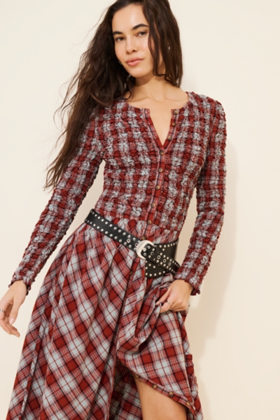 drop waist plaid dress Newberry Dress in Day Glow Check 8 main image 1