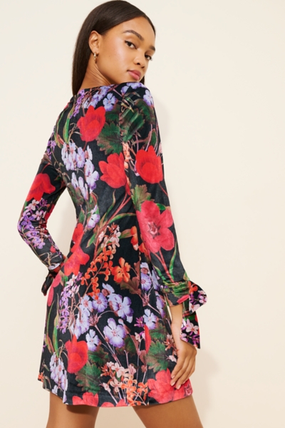 shelby mini dress Retrofte Women's Shelby Floral Mini Dress - Camellia Reverie