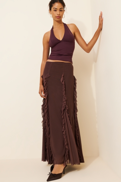 Deer Ruffle Maxi Skirt | Nuuly