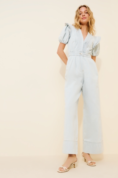 Denim Pleats Jumpsuit | Nuuly