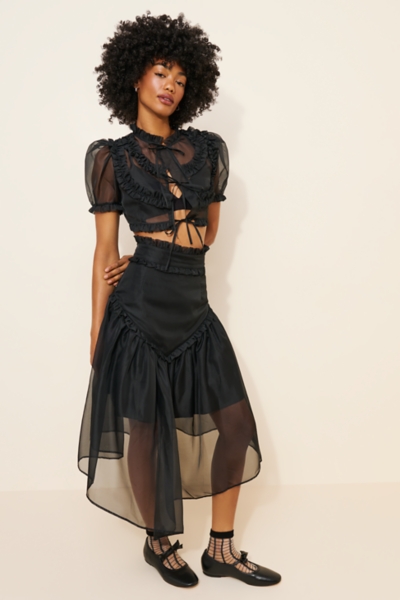 スカート herlipto Luminous Organza Gathered Skirt Luminous Organza Gathered Skirt