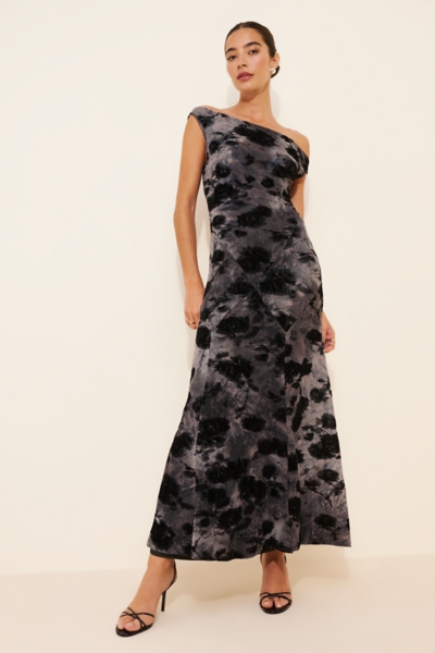 Fallen Shoulder Burnout Maxi Dress | Nuuly