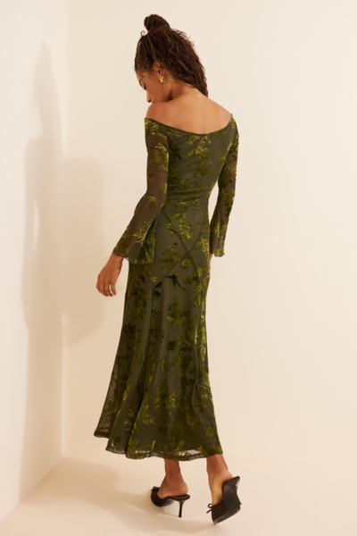 chinese dress ladies Women Solid Dark Green V-Neck Tie-Up Wrap Maxi Dress main image 0