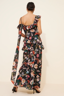 Ruffle Remme Scarf Maxi Dress