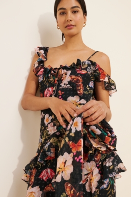 Ruffle Remme Scarf Maxi Dress