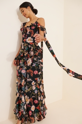 Ruffle Remme Scarf Maxi Dress