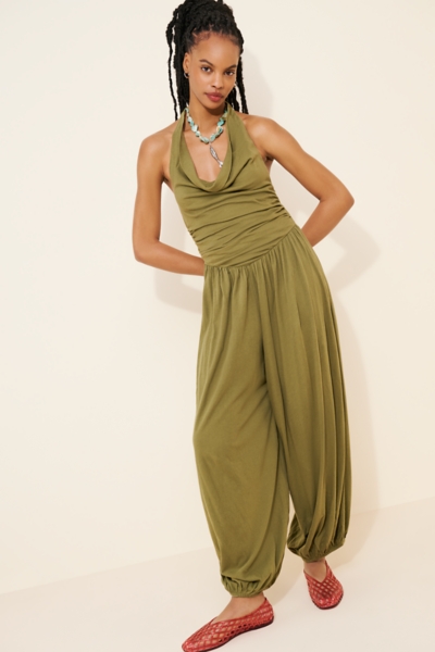 Seaside Cowl Neck Halter Jumpsuit | Nuuly