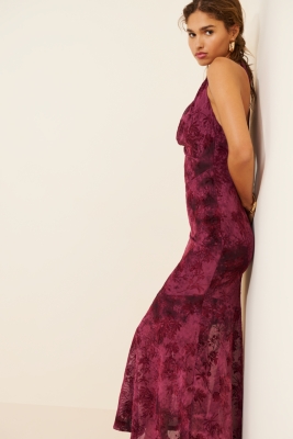 Cowl Neck Maxi Dress