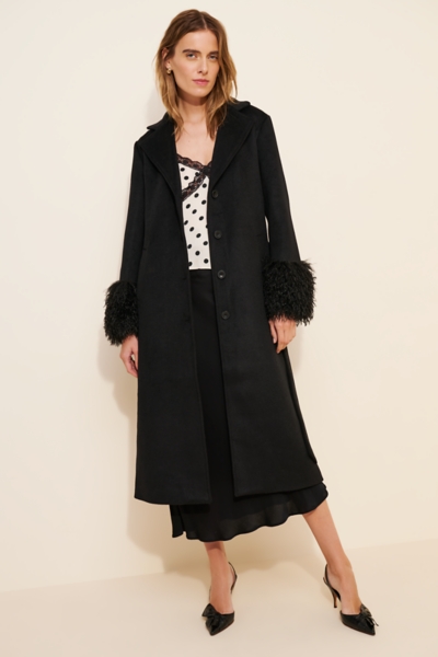 Loxley Longline Faux-Fur Cuff Coat | Nuuly