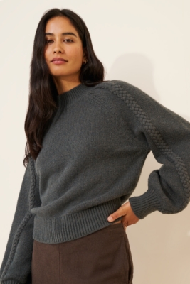 Josefine Cable-Knit Henley