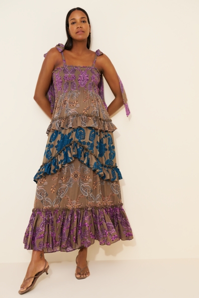 maxi dress free shipping Stolen Love Strapless Maxi Dress | Blue Ombre | Womens