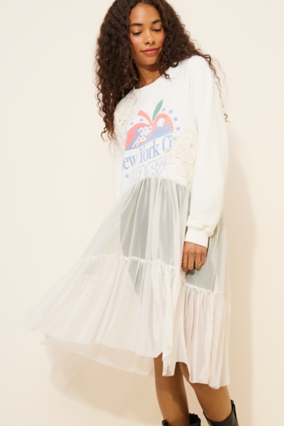Reworked NYC Sweatshirt Twofer Tunic | Nuuly