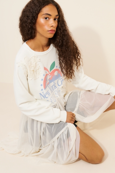 Reworked NYC Sweatshirt Twofer Tunic | Nuuly