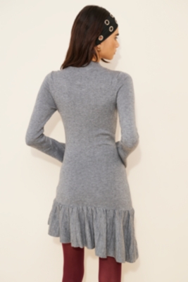 Crew-Neck Asymmetric Cable-Knit Sweater