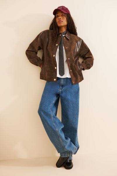 Neve Mixed Media Vegan-Suede Jacket | Nuuly