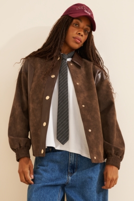 MAISON SPECIAL ブラウン　Vegan Suede Blouson MAISON SPECIAL ブラウン Vegan Suede Blouson