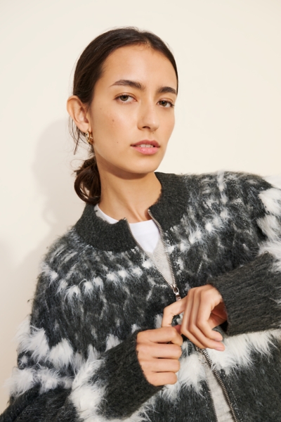 uyu Fair Isle Double-Zip Cardigan Sweater | Nuuly