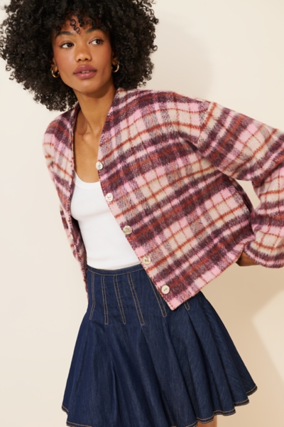 Rizzo Plaid Knit Jacket | Nuuly