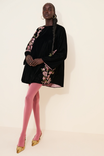 新品未使用the Virgins embroidery velvet sweat Boys & Girls Brown Velvet Sweatshirt