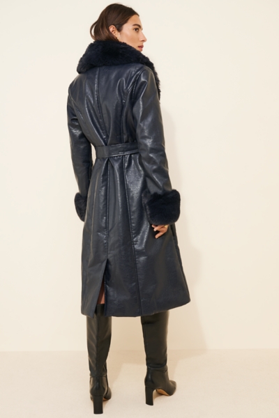 lawgy stand neck leather cuff coat 新 発売ファッション - lawgy 