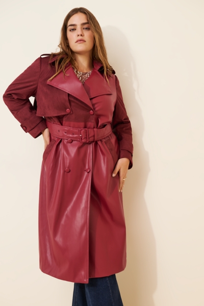 The Stacia Mixed Media Coat | Nuuly
