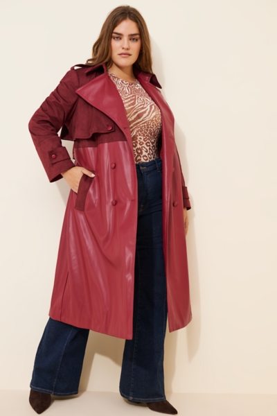 The Stacia Mixed Media Coat | Nuuly