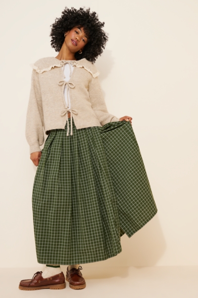 Oversized Collar Tie-Front Cardigan | Nuuly