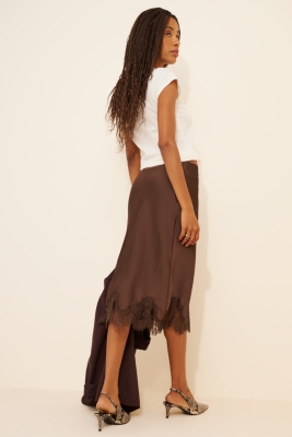 Lace-Trim Slip Skirt