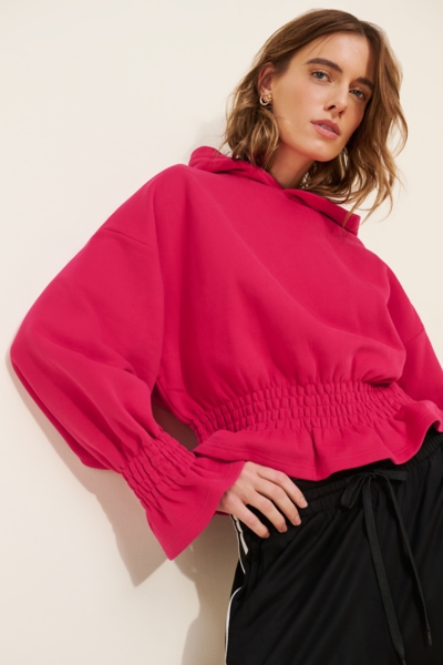 ボーダーズアットバルコニー♡SWEAT PEPLUM HOODIE Shirred Peplum Hoodie | Nuuly