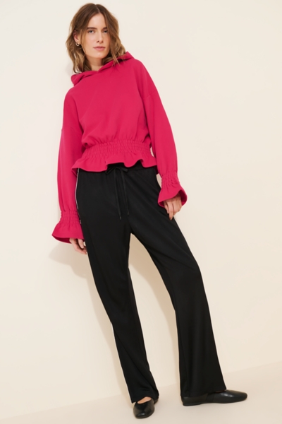 トップス BORDERSatBALCONY SWEAT PEPLUM HOODIE 38 Shirred Peplum Hoodie | Nuuly