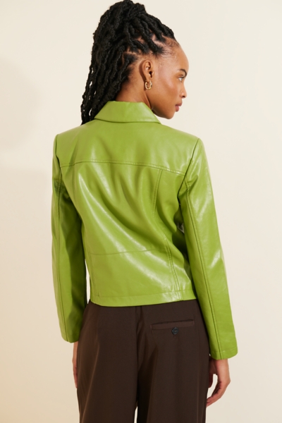 Short Vegan-Leather Mod Jacket | Nuuly