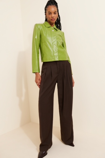 Short Vegan-Leather Mod Jacket | Nuuly